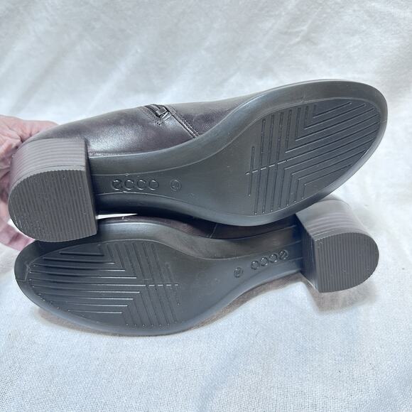 ECCO Shape M 35 Women's Leather Ankle Boot Brown US 9-9.5 / EU 40 double zipper - Picture 8 of 9